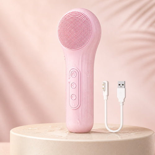 Cepillo limpiador facial sónico con cable USB